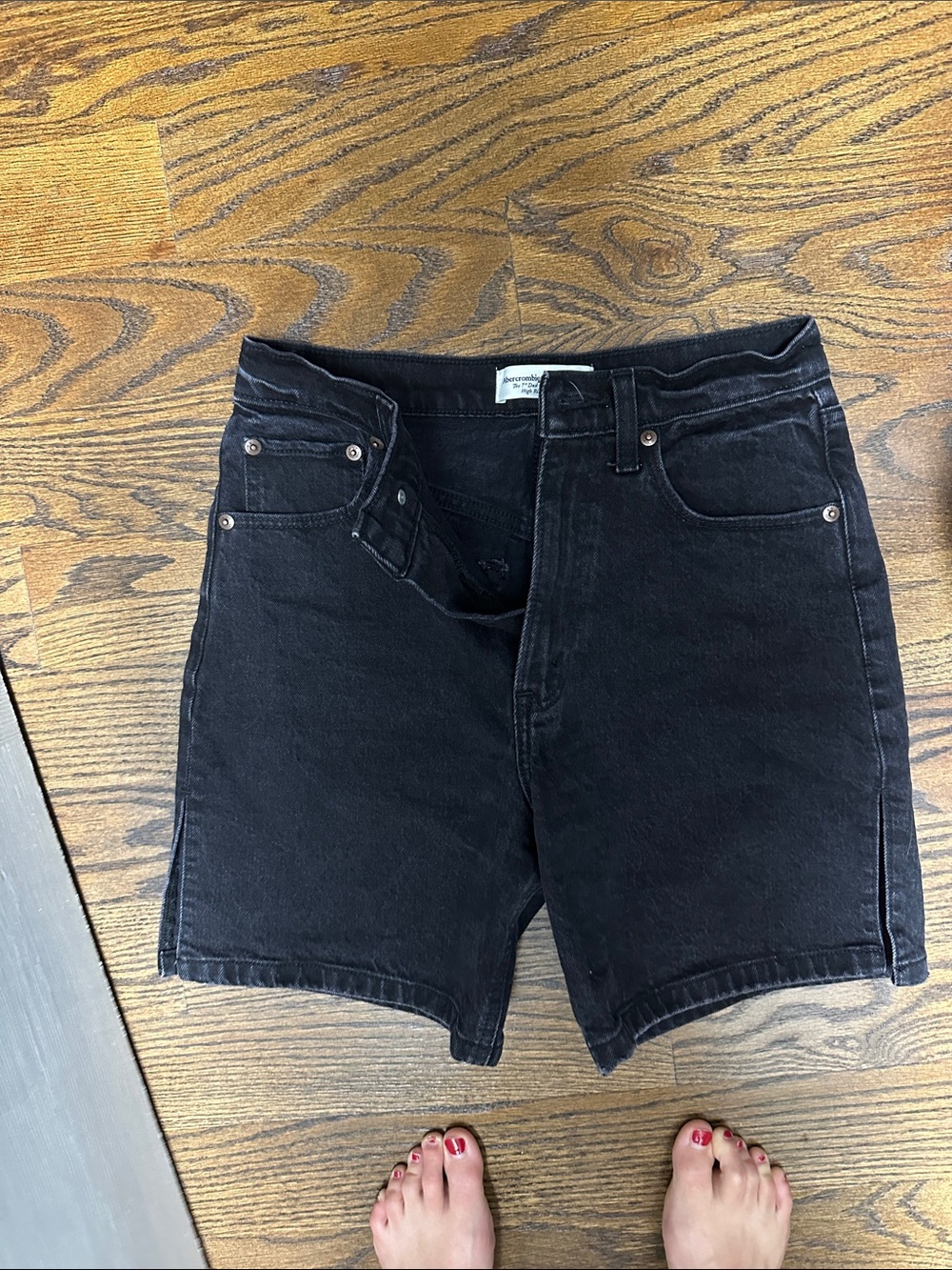 Abercrombie & Fitch Black Men's Denim Shorts